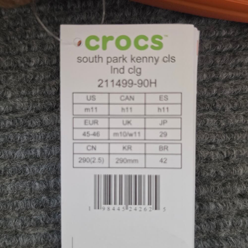 CROCS South Park Kenny Classic Lined Clog Men's Size 11 Orange Brown - Picture 10 of 13